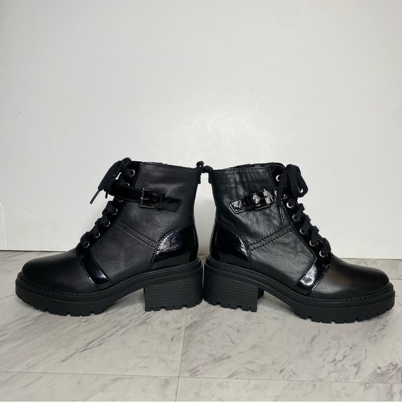 Naturalizer Jac Lace Up Black Leather Boot 7M - Picture 7 of 14